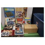 Blue Tote w/ 9 Board Games Includes Ker Plunk