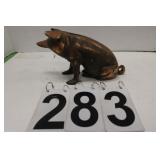 Cast Brass Pig Bank Souvenir Chicago Stockyards