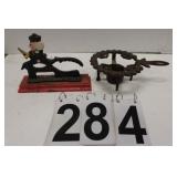 Cast Iron Nutcracker & Cast Iron Candle Food-