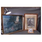 2 Religious Prints(some damage) ~ Doll Print