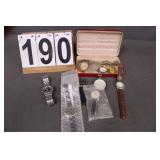 Jewelry Box W/ Watches And Watch Parts