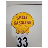 Shell Oil Porcelain One Sided Sign 12" X 12"