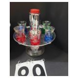 Liquor Pump Chrome Ball Dispenser W/ 6 Colored