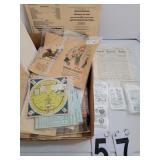 Glass Flash Cards ~ Box Of Old Paper Goods