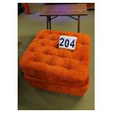 Orange Ottoman ~ Side Table
