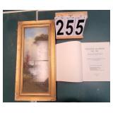 Book On Virginia ~ Framed River Oil On Wood