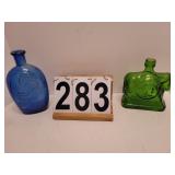 Blue Bottle W/ Eagle ~ Democratic Muskie Bottle