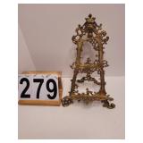 Antique Polished Brass Display Easel 15"