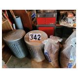 2 Bags Of Mulch ~ 2 Cans With Potting Soil