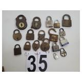 2 Boxes Of Old Padlocks (No Keys)