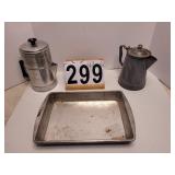 Granite Coffee Pt ~ Aluminum Coffee Pot ~ Pan