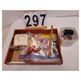 Sewing Supplies Includes Zippers & Thread