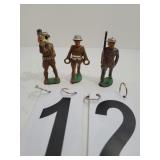 Set Of 3 WWI Army Figures 3.5"