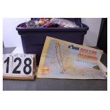Blue Tote W/ Knex Roller Coaster