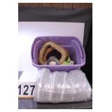 Purple Tote W/ Holiday Decor - Pillow