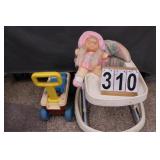 Baby Walker - Doll - Fisher Price Ride On Wagon