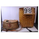 Woven Fishing Basket - Woven Basket W/ Straps