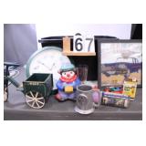 Black Tote W/ Bird Clock - Car Picture -  Clown -