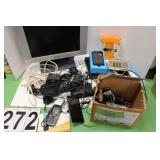 Box of Cell Phones ~ Flat Screen Monitor