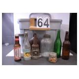 Gray Tote W/ Bottles - Canning Jars - Kerr Jar W-