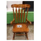 Wooden Rocker w/ Elf Art on Headrest