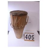 Large Wooden African Tribal Instrument (Drum)
