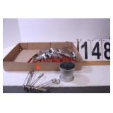 Box Of Flat Ware - Collapsable Cup - Blanket Pins