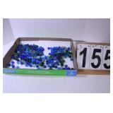 Flat Of All Blue Marbles Includes Shooter