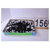 Black And White Marbles In Clear Tote