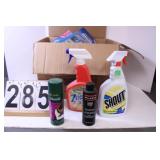 Box Of Cleaning Supplies Includes Shout