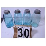 4 Ball Mason Jars w/ Zinc Lids