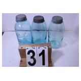3 Ball Mason Jars w/ Zinc Lids