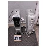 2 Heaters Power On Utilitech & Pelonis