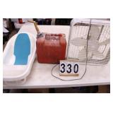 Lakewood Box Fan (Works) -5 Gal Gas Can - Baby -