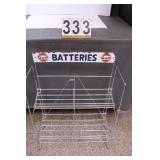 Vintage Gulf Batteries Display Rack 31.75' X 24.5'
