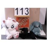 Box Of Stuffed Animals Includes Rabbit - Tiger