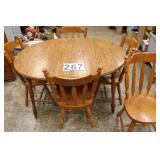 Kitchen Table w/ Leaf & 5 Chairs 30'T X 53'W X 43D
