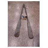 Pair Of Boat Ores W/ Ore Locks 7' L