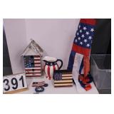 Patriotic Bird house - Pitcher - Photo Holder -