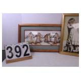 Girl W/ Dog Picture 14.5' X 9' - Outhouse Picture-