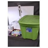 Green Tote w/ Shower Head ~ Small Storage Tote ~