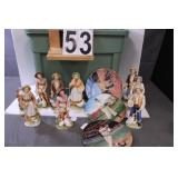 Green Tote W/ Old People Figures - Sports Plates