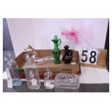 Refrigerator  Dish - Avon Bottles - Vase -