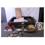 Suit Case W/ Cast Iron Car Plaque - Rug Beater -