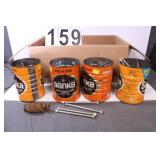 Box W/ Nails In Sanka Coffee Cans - Bolts -