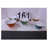5 Vintage Tulip Bowls
