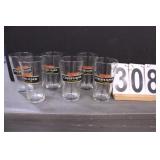 6 Genuine Miller Draft Beer Glasses