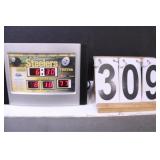 Steelers Clock Shows Date - Time -Temp (Works)