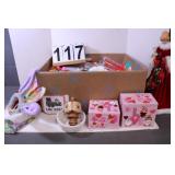 Box Of Seasonal Home Decor Includes Angel