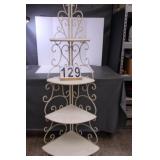 4 Tier Corner Shelf Metal And Wood